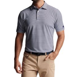 Image of Peter Millar Men's Navy Hales Stripe Polo