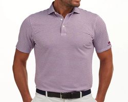 Image of Holderness & Bourne Men's Port/White Maxwell Polo