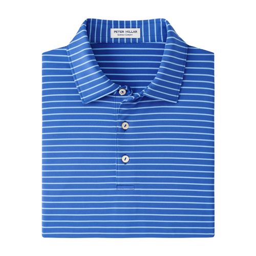 Peter Millar Men's Sapphire Drum Striped Polo image thumbnail