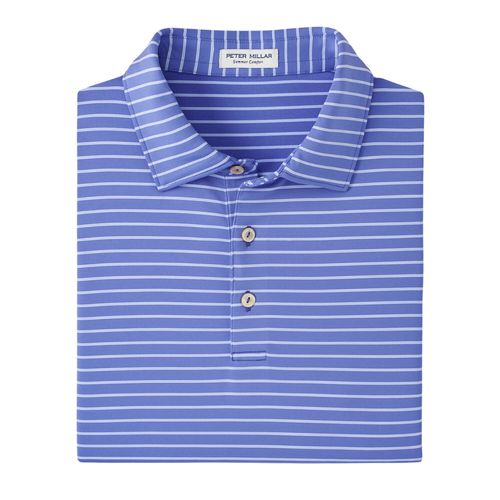 Peter Millar Men's Purple Rose Drum Striped Polo image thumbnail