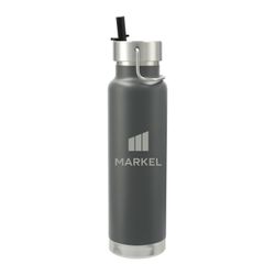 Image of Charcoal 25oz Stainless Steel Water Bottle with Straw