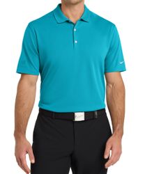 Image of Nike Men's Tidal Blue Dri-Fit Pique Polo