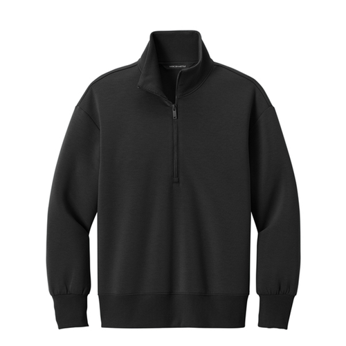 Ladies' Black Soft Spacer Quarter Zip image thumbnail