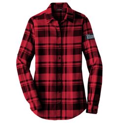 Image of PLVS40 Ladies Plaid Flannel Tunic
