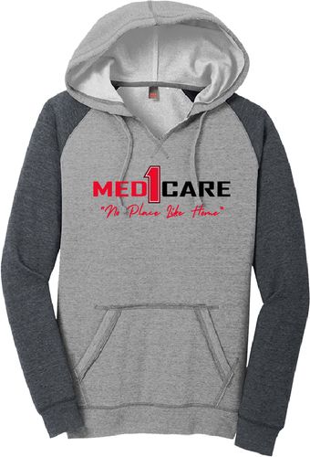 District Young Mens Lightweight Fleece Raglan Hoodie. DT196 image thumbnail