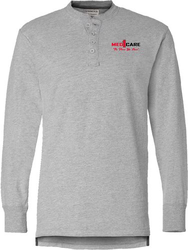 Men's Vintage Brushed Jersey Henley JA8244 image thumbnail
