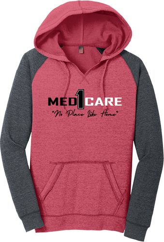 District Women's Lightweight Fleece Raglan Hoodie. DT296 image thumbnail