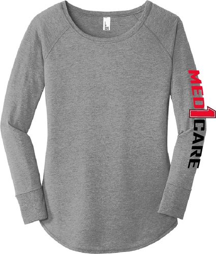 District Women's Perfect Tri Long Sleeve Tunic Tee. DT132L image thumbnail