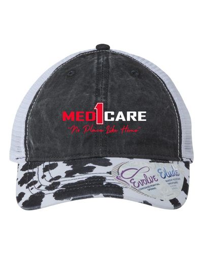 Women's Printed Visor with Mesh Back Cap - JANET image thumbnail