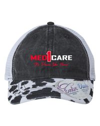 Image of Women's Printed Visor with Mesh Back Cap - JANET