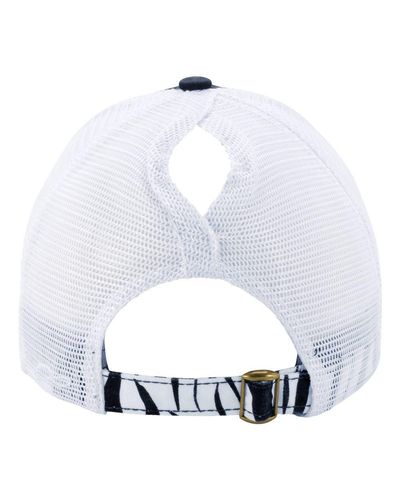 Women's Printed Visor with Mesh Back Cap - JANET image thumbnail