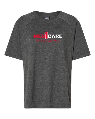 Women's French Terry Short Sleeve Crewneck Pullover - W23711 image thumbnail