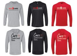 Image of Care Looks Good Here Jerzees Classics Unisex Cotton Long Sleeve Hooded T-Shirt 363LH