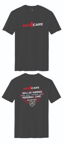 Med1Care Angled- Skilled Nursing Perfect Blend CVC Tee. DM108 image thumbnail Med1Care Angled- Skilled Nursing Perfect Blend CVC Tee. DM108 image thumbnail