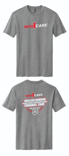 Med1Care Angled- Skilled Nursing Perfect Blend CVC Tee. DM108 image thumbnail Med1Care Angled- Skilled Nursing Perfect Blend CVC Tee. DM108 image thumbnail