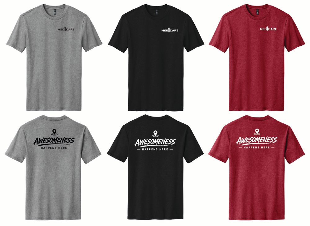 Awesomeness Happens Here Perfect Blend CVC Tee. DM108 primary image