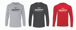 Image of  Awesomeness Happens Here Jerzees Classics Unisex Cotton Long Sleeve Hooded T-Shirt 363LH