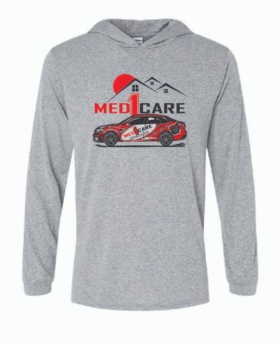  Med1Care w/ Vehicle Jerzees Classics Unisex Cotton Long Sleeve Hooded T-Shirt 363LH image thumbnail