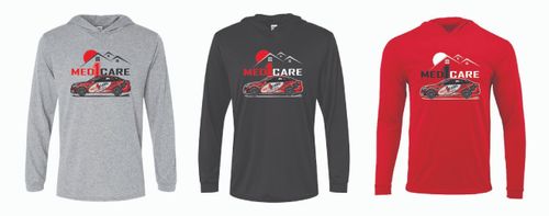  Med1Care w/ Vehicle Jerzees Classics Unisex Cotton Long Sleeve Hooded T-Shirt 363LH image thumbnail