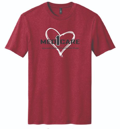 Med1Care w/ Services & Heart Perfect Blend CVC Tee. DM108 image thumbnail Med1Care w/ Services & Heart Perfect Blend CVC Tee. DM108 image thumbnail