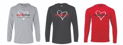 Image of  Med1Care w/ Services & Heart Jerzees Classics Unisex Cotton Long Sleeve Hooded T-Shirt 363LH