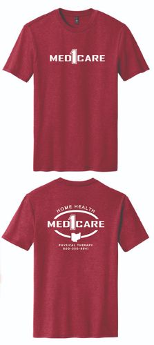 Med1Care w/ Home Health Oval & State Perfect Blend CVC Tee. DM108 image thumbnail Med1Care w/ Home Health Oval & State Perfect Blend CVC Tee. DM108 image thumbnail