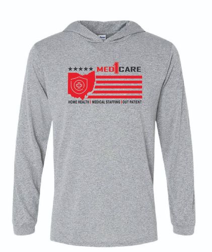 Med1care Flag Jerzees Classics Unisex Cotton Long Sleeve Hooded T-Shirt 363LH image thumbnail