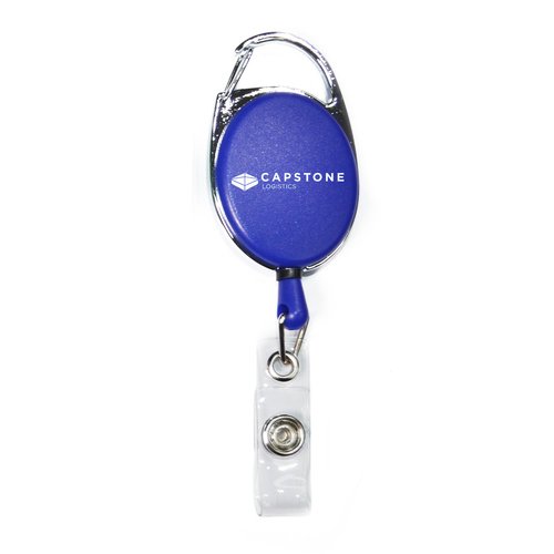 Oval Carabiner Retractable Badge Reel image thumbnail