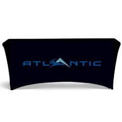 Image of 6’ Fitted Stretch Table Cover w/ Rear Zipper