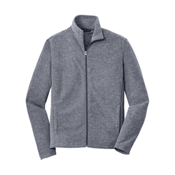 Image of Port Authority® Heather Microfleece Full-Zip Jacket