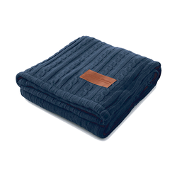 Image of Leeman™ Cable Knit Sherpa Throw