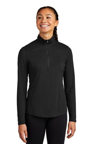 Sport-Tek Ladies PosiCharge Tri-Blend Wicking 1/4-Zip Pullover image thumbnail