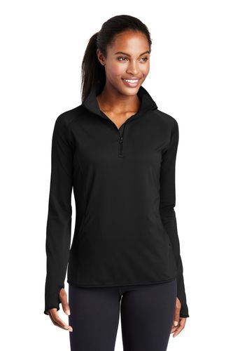Sport-Tek Ladies Sport-Wick Stretch 1/2-Zip Pullover image thumbnail