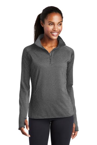 Sport-Tek Ladies Sport-Wick Stretch 1/2-Zip Pullover image thumbnail