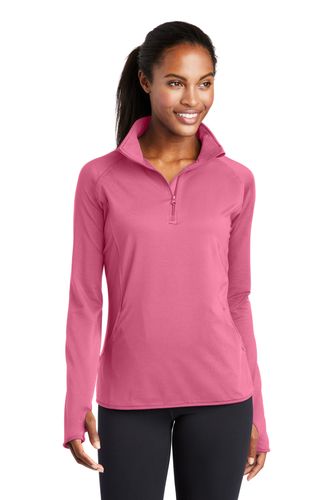 Sport-Tek Ladies Sport-Wick Stretch 1/2-Zip Pullover image thumbnail