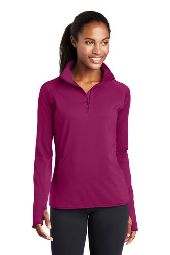 Sport-Tek Ladies Sport-Wick Stretch 1/2-Zip Pullover image thumbnail
