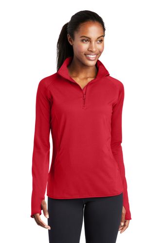 Sport-Tek Ladies Sport-Wick Stretch 1/2-Zip Pullover image thumbnail