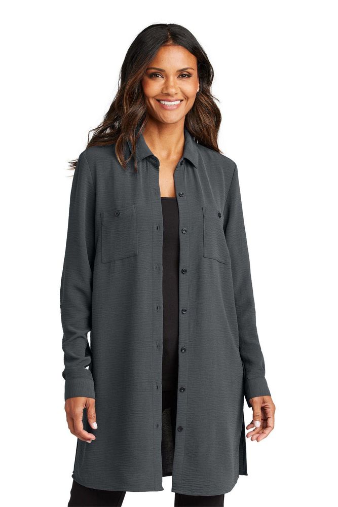 Port Authority Ladies Textured Crepe Long Tunic primary image