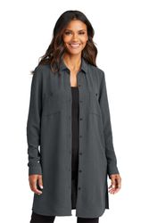 Image of Port Authority Ladies Textured Crepe Long Tunic
