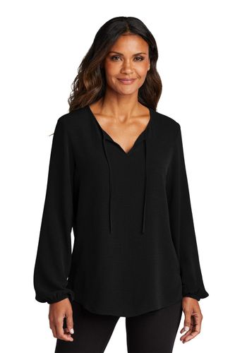 Port Authority Ladies Textured Crepe Blouse image thumbnail