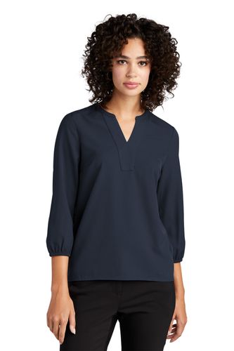 Mercer+Mettle Women's Stretch Crepe 3/4-Sleeve Blouse image thumbnail