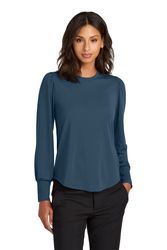 Image of Mercer+Mettle Women’s Stretch Jersey Long Sleeve Blouson Top