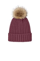Image of Port Authority Faux Fur Pom Beanie