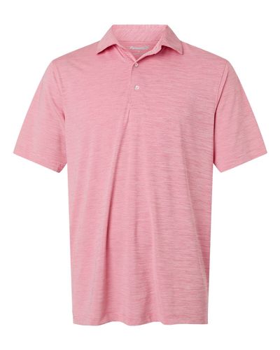 Paragon Men's Bohemian Striped Heather Performance Polo image thumbnail