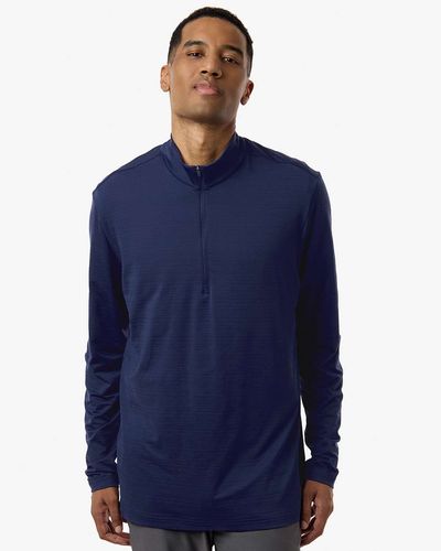 Adidas Men's Textured Stripe Quarter-Zip Pullover image thumbnail Adidas Men's Textured Stripe Quarter-Zip Pullover image thumbnail