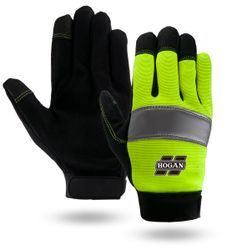 Image of Hi Viz Touchscreen Mechanics Gloves