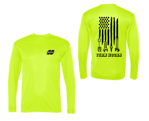 Hi Viz Long Sleeve Performance Tee - Tech Flag image thumbnail