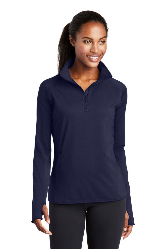 1362003 Sport-Tek Ladies Sport-Wick Stretch 1/4-Zip Pullover primary image