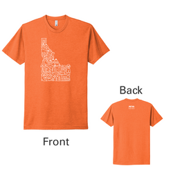 Image of Idaho on Front - Next Level Apparel Unisex CVC Tee