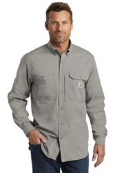 Image of Carhartt Force Ridgefield Solid Long Sleeve Shirt
